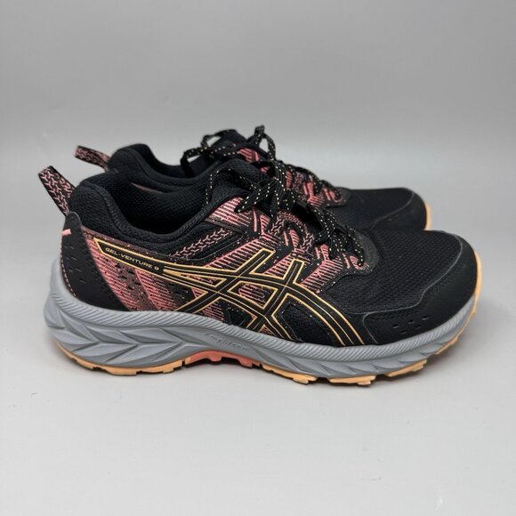 ASICS GEL-Venture 9 Shoes Women's 5.5 Black Dune Trail Running Outdoors Fitnes - Picture 1 of 9